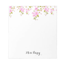 Bloco De Notas Sakura Feminino Rosa Floral Personalizado 
