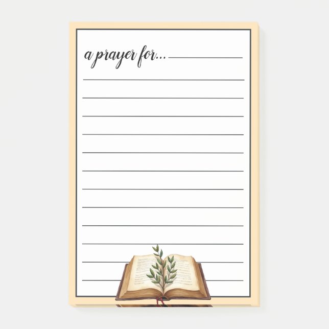 Bloco De Notas Sala de Oração da Bíblia e da Vegetação (Frente)