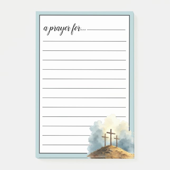 Bloco De Notas Sala de Oração das Três Cruzes Religiosas (Frente)