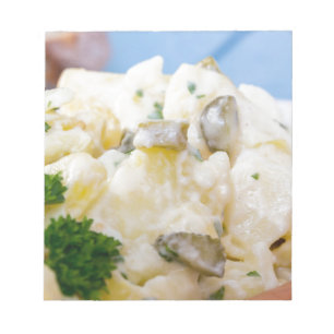 Bloco De Notas Salada de batata com enchido e mostarda