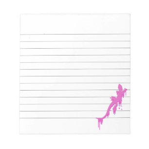 Bloco De Notas Salamandra Cor-De-Rosa Com Coletor De Tinta