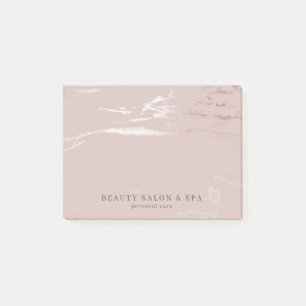 Bloco De Notas Salão de Bela Bela Clássica Rosa Dourada, Cor-de-R