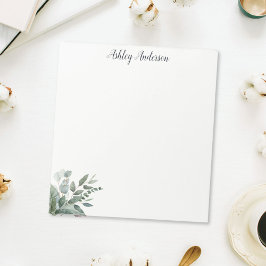 Bloco De Notas Salas de Eucalyptus Tropicais em Aquarela