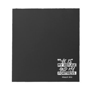 Bloco De Notas Salm 91:2 - O meu refúgio e o meu cristão-fortalez