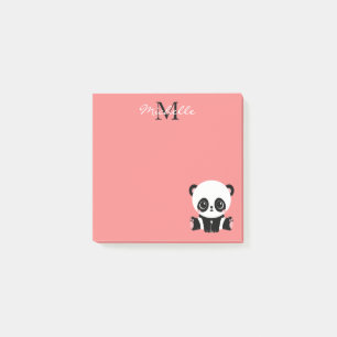 Bloco De Notas Salmões personalizados panda de assento bonitos d