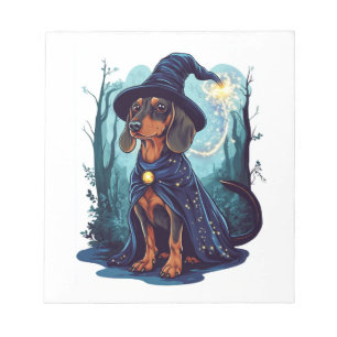 Bloco De Notas Salsicha Enfeitiçada � Dachshund Mágico