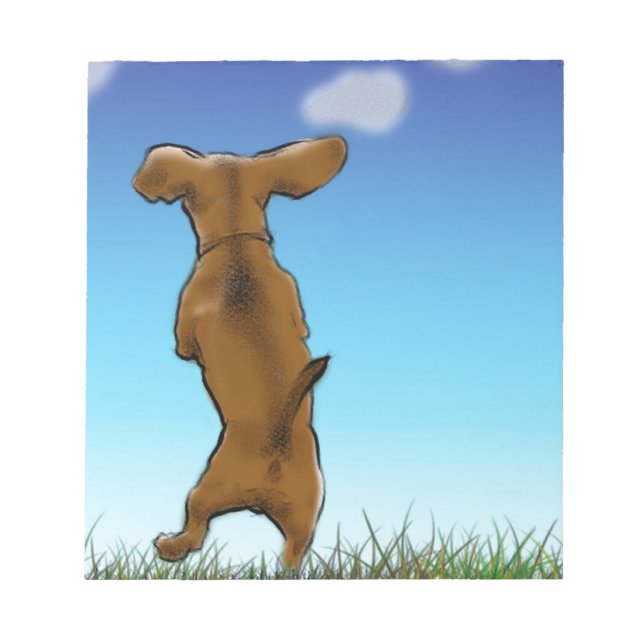 Bloco De Notas saltando_doxie_cor (Frente)