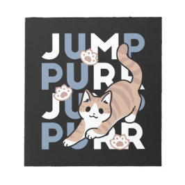 Bloco De Notas Salto Purr de Salto: Design de Gato Reproduzível c
