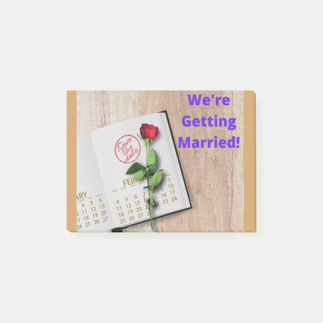 Bloco De Notas Salvar a data (Frente)