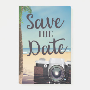 Bloco De Notas Salve a data vintage Camera and Beach