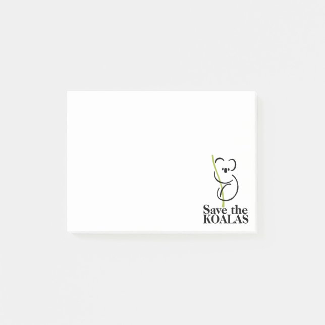 Bloco De Notas Salve os Koalas (Frente)