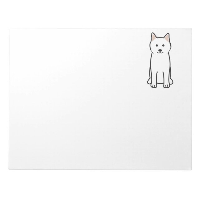 Bloco De Notas Samoyed Dog Cartoon (Frente)