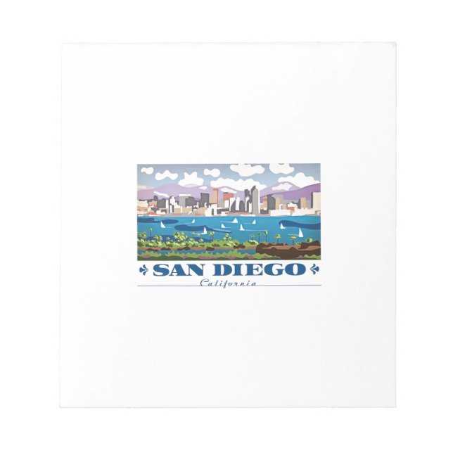 Bloco De Notas San Diego Skyline (Frente)