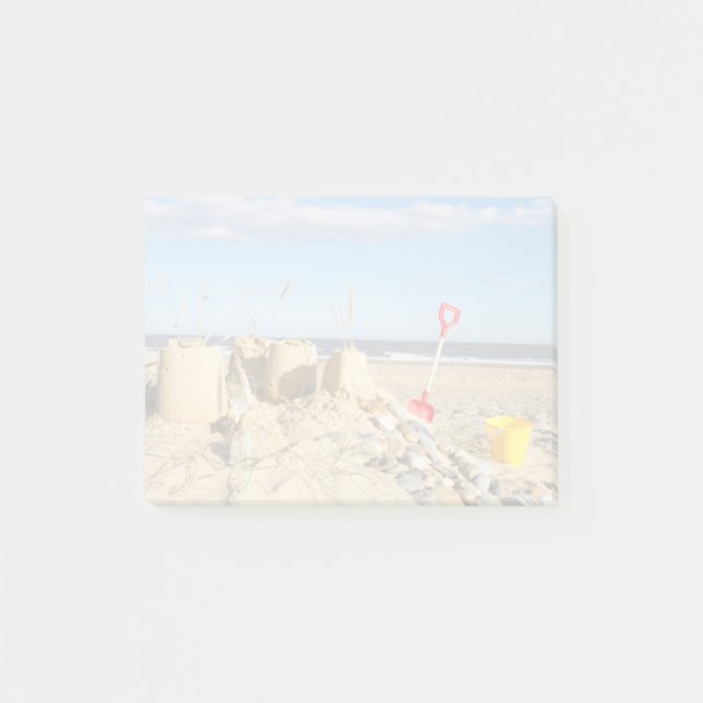 Bloco De Notas SandCastle Em Praia (Frente)