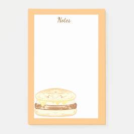 Bloco De Notas Sanduíche De Enchidos, Ovos E Queijos