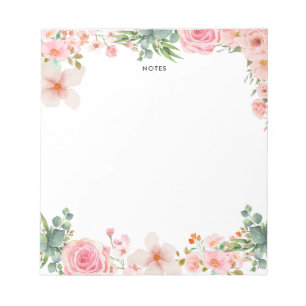 Bloco De Notas Sangue de Primavera de Aquarela Colorida Elegante