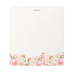 Bloco De Notas Sangue de Primavera de Aquarela Colorida Elegante