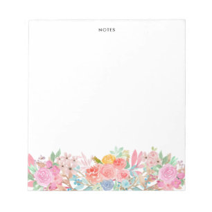 Bloco De Notas Sangue de Primavera de Aquarela Colorida Elegante