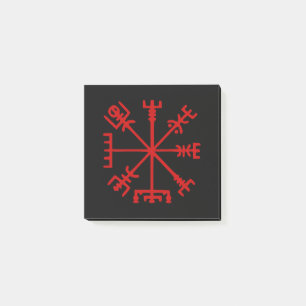 Bloco De Notas Sangue Red Vegvísir (Viking Compass)