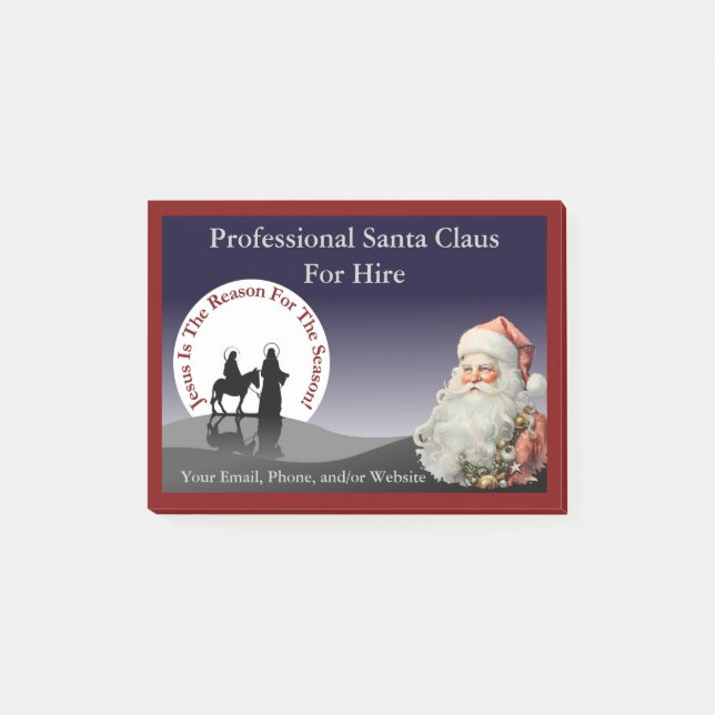 Bloco De Notas Santa Claus Business Sticky Notes (Frente)