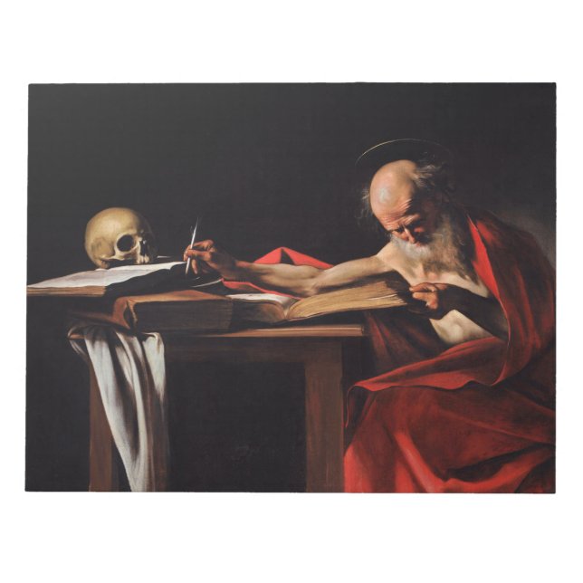 Bloco De Notas Santo Jerome (por Caravaggio) (Frente)