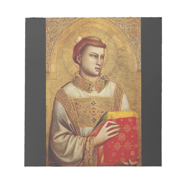 Bloco De Notas Santo Stephen por Giotto (Frente)
