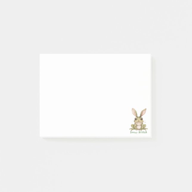 Bloco De Notas Sapo Coelho Rabbit Orelhas Caídas Sapo Engraçado P (Frente)