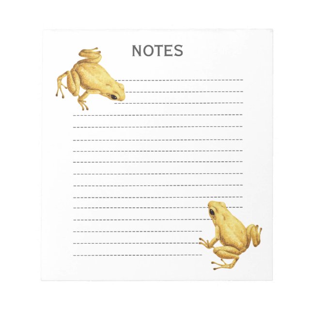 Bloco De Notas Sapo de dardo venenoso (Frente)