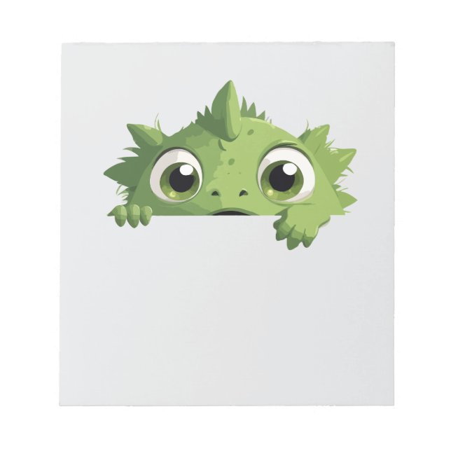 Bloco De Notas Sapo Peeking Bela Cartografia Animal Engraçada Ado (Frente)