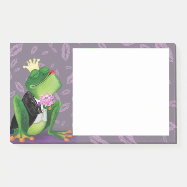 Bloco De Notas Sapo Prince Funny Posta as notas (Frente)