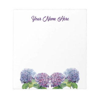 Bloco De Notas Sapphire Blues Hydrangeas Notepad