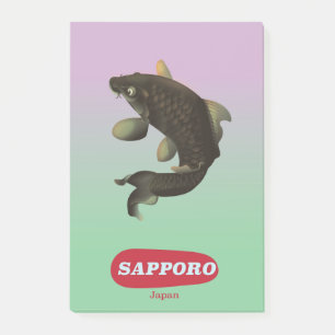 Bloco De Notas Sapporo Japan Vintage poster