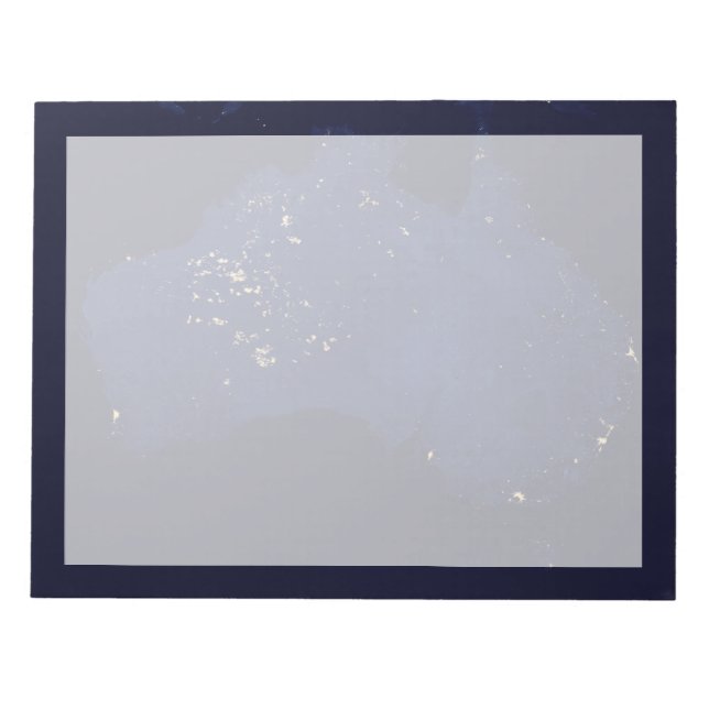 Bloco De Notas Satélite As Luzes Noturnas Da Austrália. (Frente)