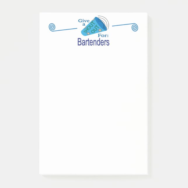 Bloco De Notas Saudação para Barmen (Frente)