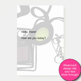 Bloco De Notas Saudações de Philydion: Abstrato Black & White