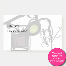 Bloco De Notas Saudações de Philydion: Abstrato Black & White