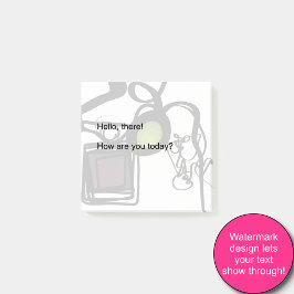 Bloco De Notas Saudações de Philydion: Abstrato Black & White