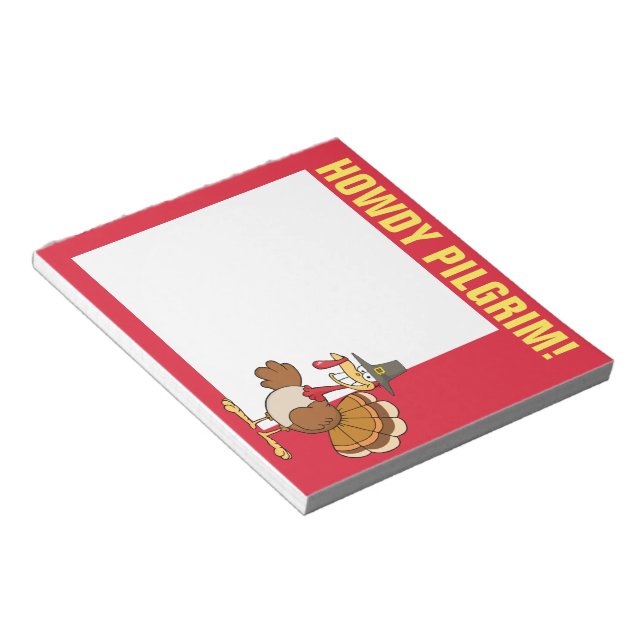 Bloco De Notas Saudações do Dia de Ação de Graças à Turquia (Inclinado)