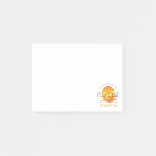 Bloco De Notas Saudações do Sunset da Minha Mesa sobre Água