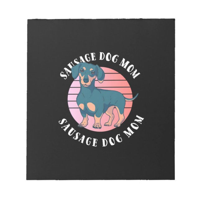 Bloco De Notas Sausage Dog Mãe (Frente)