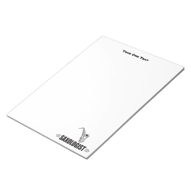 Bloco De Notas Saxofone Engraçado Personalizado (Inclinado)