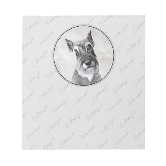 Bloco De Notas Schnauzer (Giant) - Arte Canina Original Cuta (Frente)