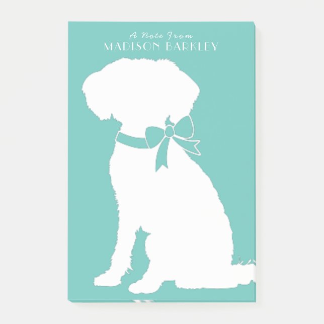 Bloco De Notas Schnoodle Dog Puppy (Frente)