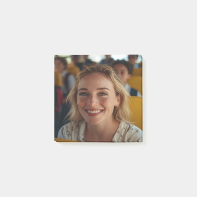 Bloco De Notas School Bus Driver Photo Customize (Frente)