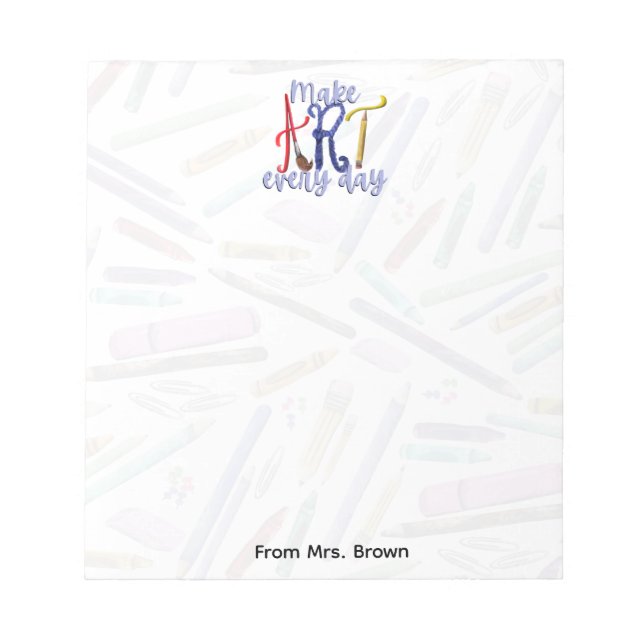 Bloco De Notas School supplies Art teacher notepad (Frente)
