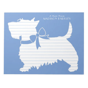 Bloco De Notas Scottish Terrier Scotty Dog Puppy Scottie