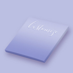 Bloco De Notas Script Cursivo Editável Violeta branca e roxa