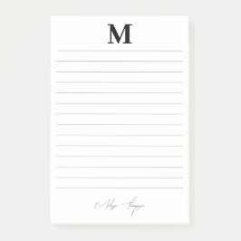 Bloco De Notas Script de Assinatura Pessoal de & Nome Inicial Vin