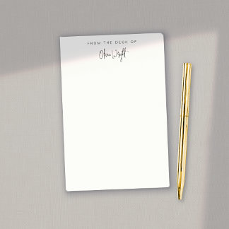 Bloco De Notas Script de assinatura simples, profissional
