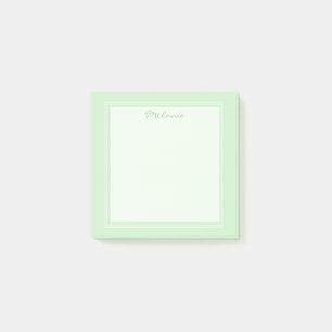Bloco De Notas Script de Borda Branca Verde Moderna